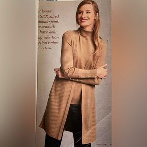 Talbots ribbed long sleeved long cardigan